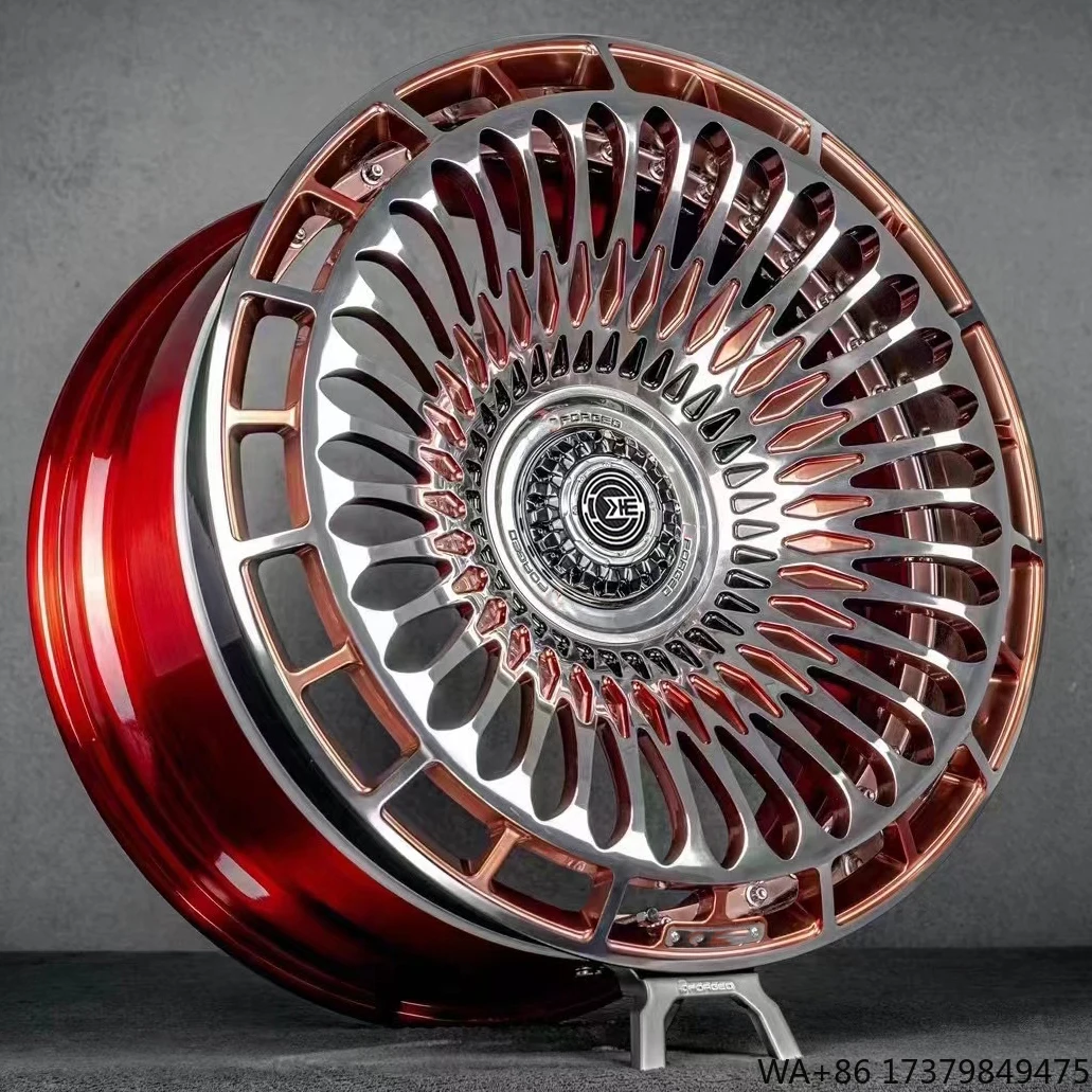 

High-End T6061 Forged Deep Dish Concave Alloy Wheels 18-24 Inch 5X112 5X108 5X114.3 5X120 Hubs 2-Piece Set New Condition Gold