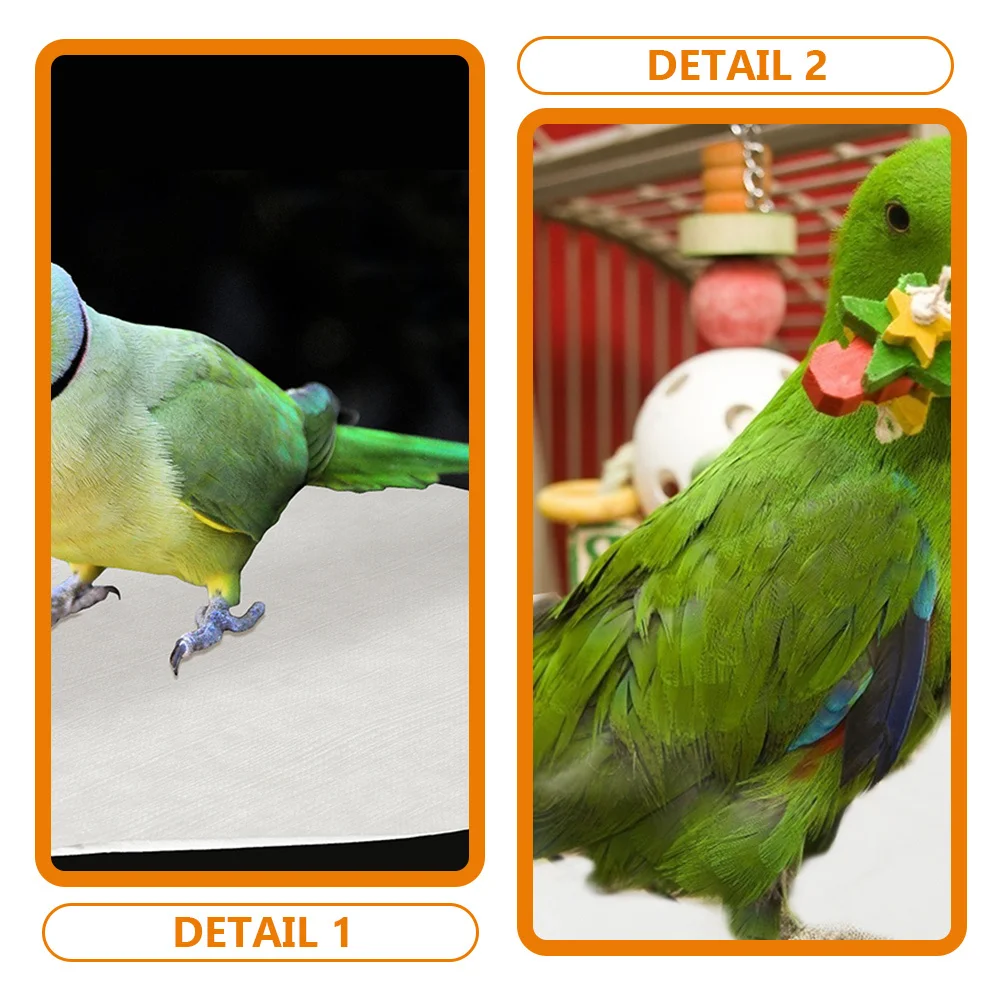 

100Pcs Absorbent Urine Mats for Bird Cage Liner Thick Round Bottom Pad Disposable Cage Liners Pet Parrot Cushion Sheet