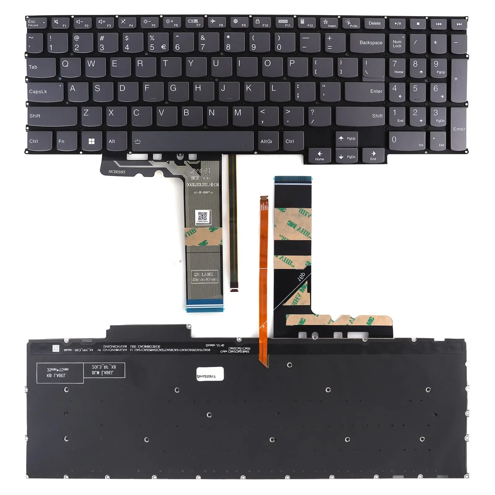 US Laptop Keyboard for Lenovo ldeaPad 5 Pro 16lHU6 Pro-16ACH6 Pro-16ARH7 2021 Gray with Backlit