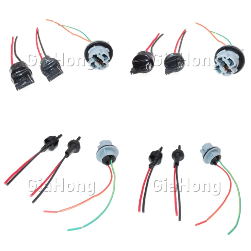 1 Set 2 Ways AC Assembly Auto Parts T20 W21W 7440 Automobile Wire Cable Socket Auto Connector