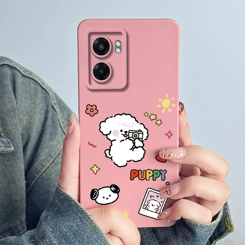 For OPPO A57 4G / A57e / A77 4G / A77s Phone Case CPH2387 Cover Silicone Sweet Painted Shell Cartoon Funda Printed Casing Coque