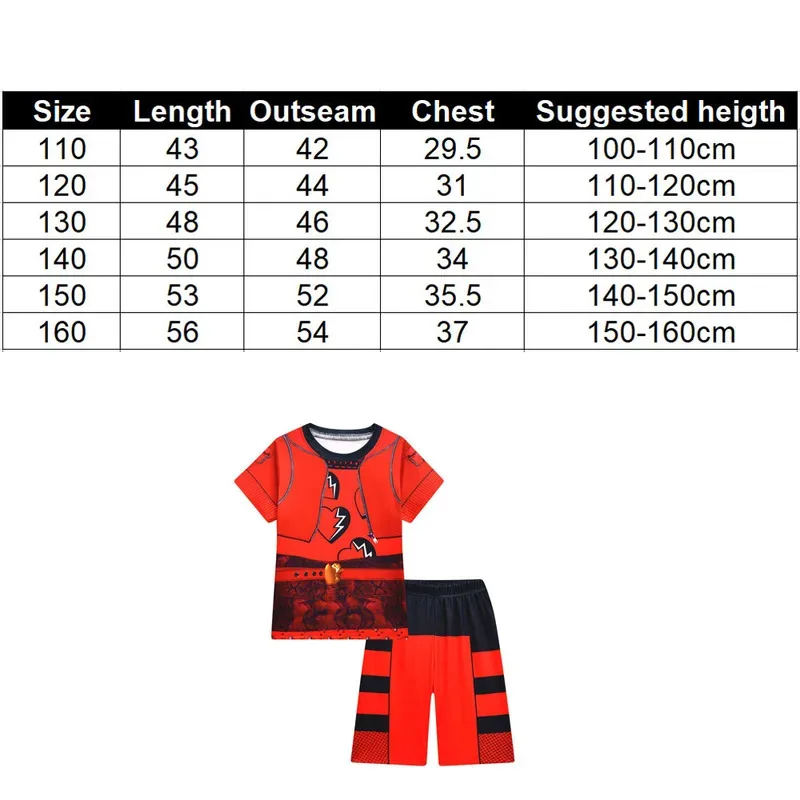 zz04zz12 الكفريات تأثيري ملابس الاطفال تمويه الأحمر أو كلوي الدعاوى الأطفال طفل بنين بنات هالوين كرنفال تي شيرت + السراويل