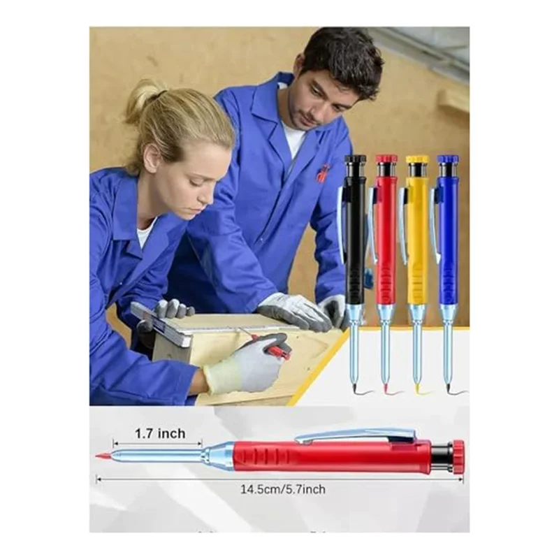 ONCE Multi Pack Solid Carpenter Pencil Set With 2.8MM Lead And Built-In Sharpener Pencil Woodworking Wood Factory Stationery Dur