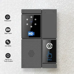 Smart SIP HD Anti Strike System Night Vision Video Intercom Touch Screen Waterproof Doorbell for Office Home Device Control