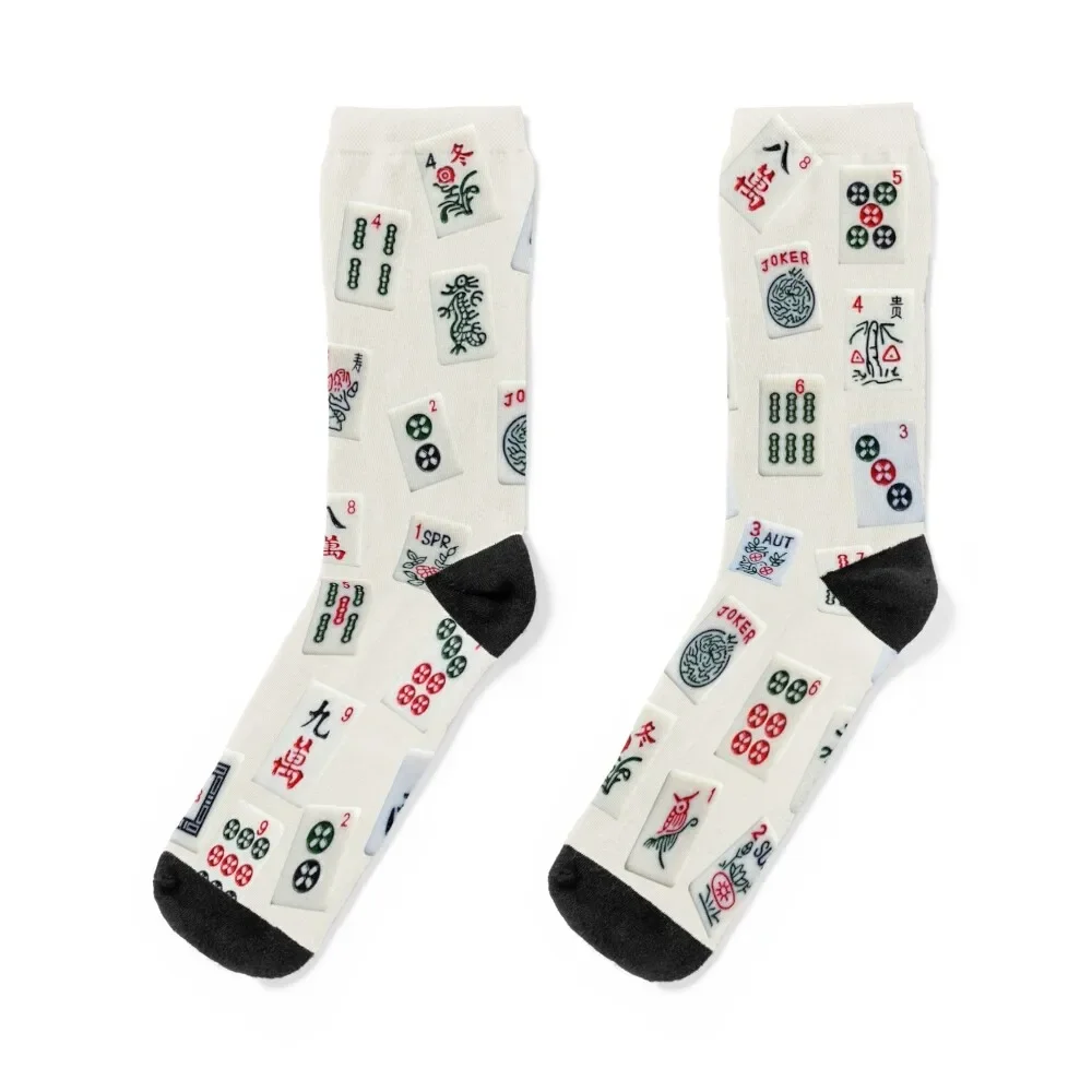 

Mahjong game tiles design Socks essential crazy Socks Ladies Men's