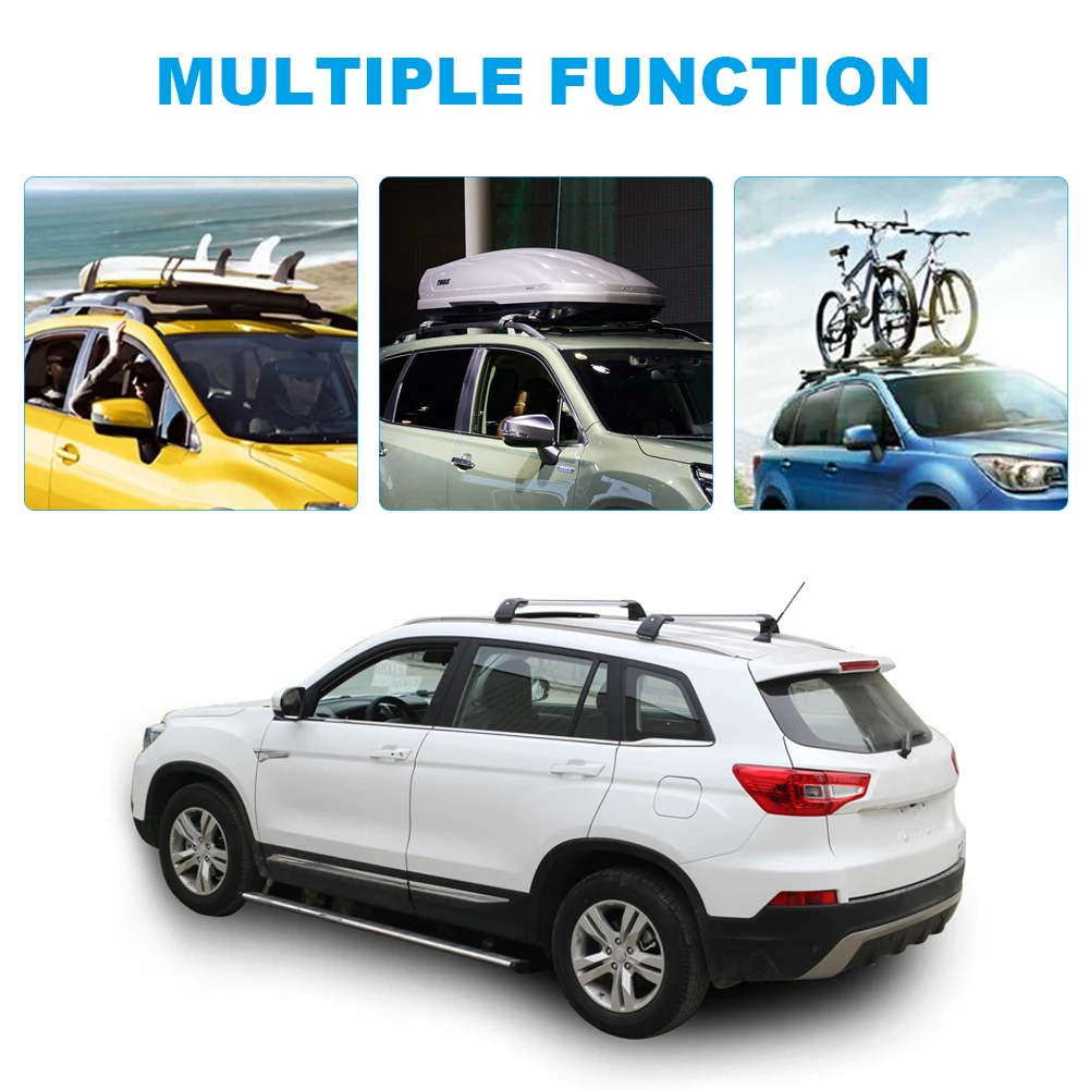 2Pcs Car Roof Rack for Volvo XC60 2013 2014 2015 2016 2017 2018 Aluminum Side Bars Cross Rails Roof Rack Car Luggage Carrier