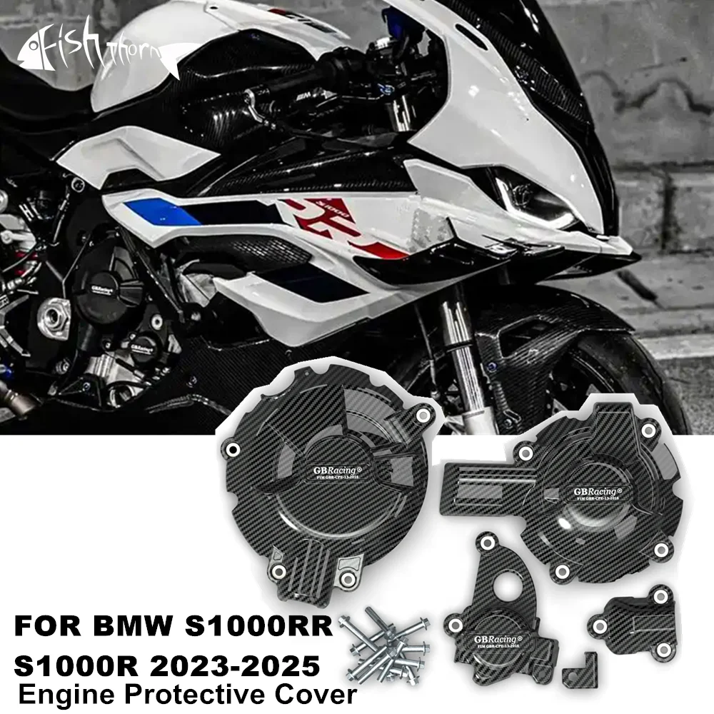 

For BMW S1000RR S1000R 2023 2024 2025 Motorcycle Engine Cover Sets Bonnet Protector Engine Cover