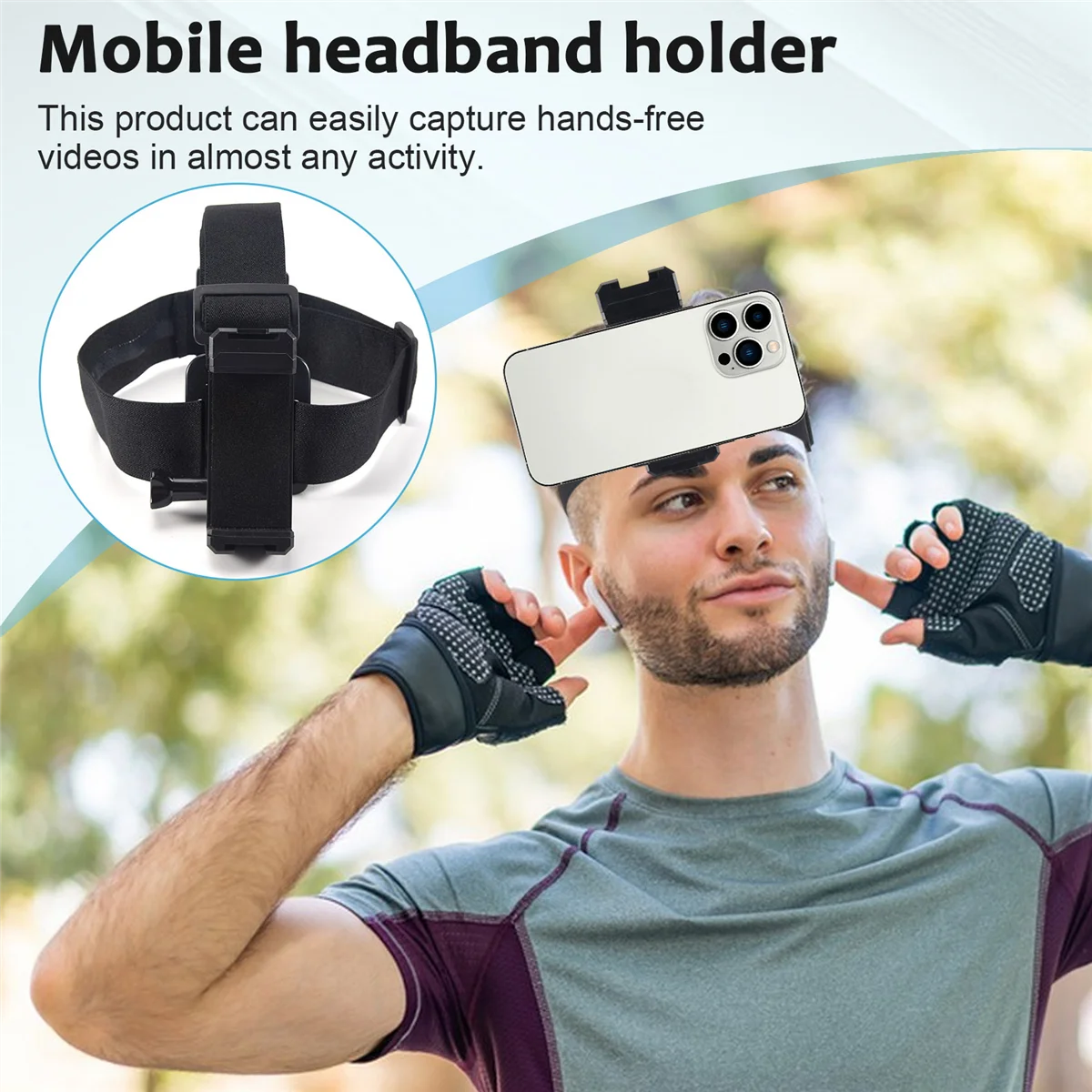 Universele Hoofdband Houder Met Mobiele Telefoon Clip Houder Voor Smartphones Vlog Accessoires