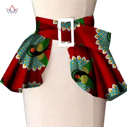 African Print Wide Waist Corset Belt Button Skirts For Women Gift Handmade Dress With Belt Bow Ladies Cummerbund Belts WYb263