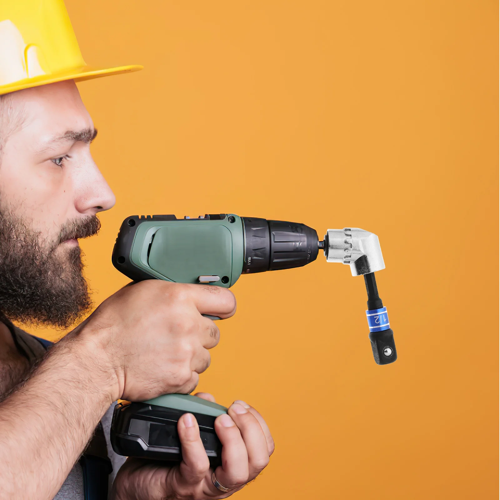 1 مجموعة الزاوية اليمنى الحفر مرفق محول عرافة مقبض إلى مربع رئيس بت تمديد ل شنيور يعمل بالبطارية المقبس أداة الحفر