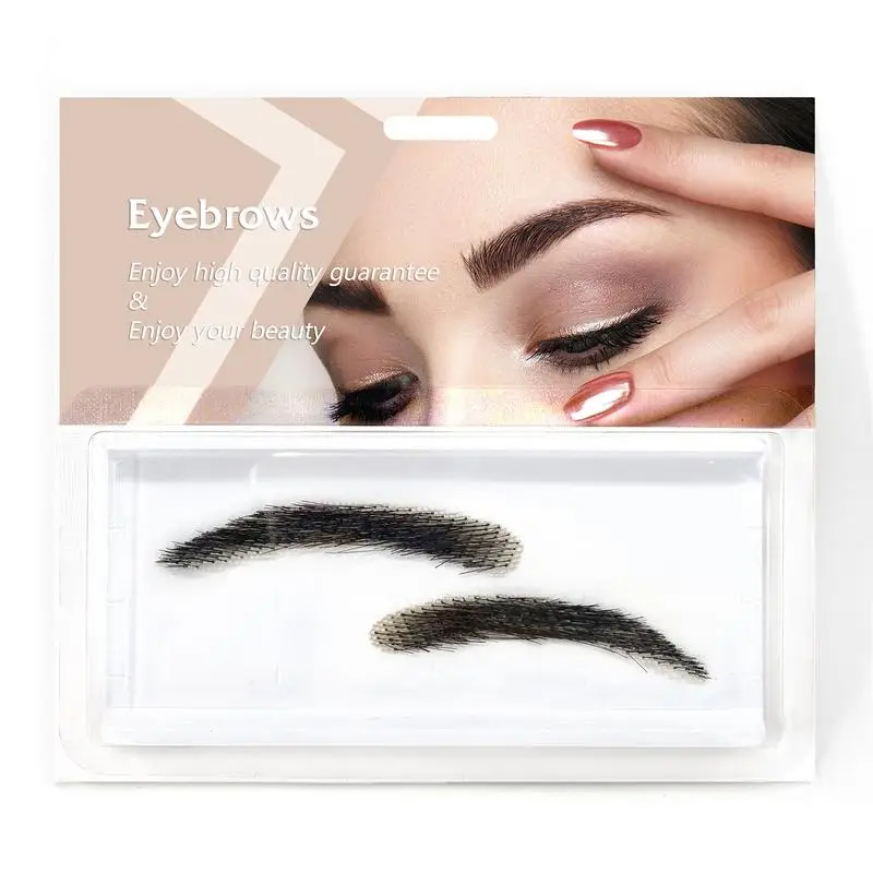 Fake Eyebrowa Handmade Real Hair False Eyebrows Natural And Long Lasting Fake Eyebrows Easy To Use False Crochet Fake Eyebrowa