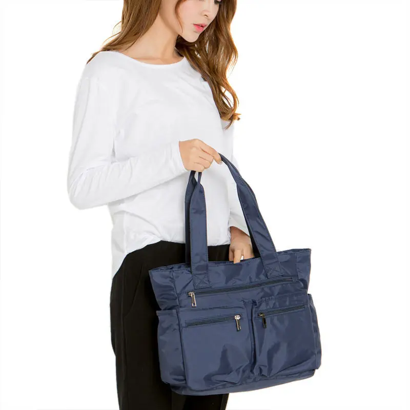 Borsa a tracolla leggera multitasche per viaggi brevi Shopping borsa da donna leggera borsa per studenti borsa grande antigelo per donna