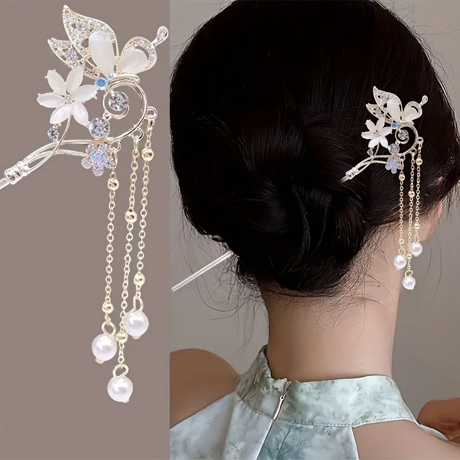 New Chinese Style Ancient Style Temperament Bell Orchid Alloy Women's Hairpin Niche Design Sense Qipao Step Rocking Hairpin