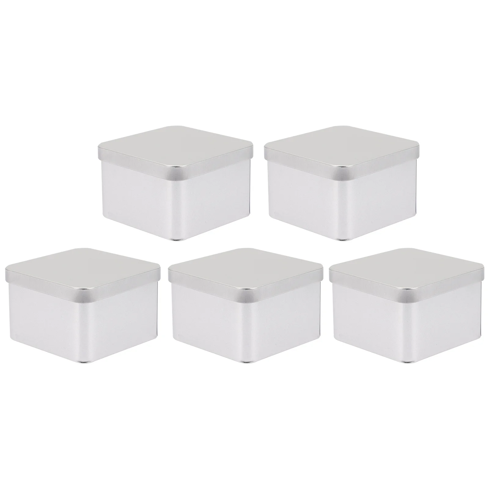 

5Pcs Tinplate Tea Canister Sealing Storage Box Tea Leaf Coffee Bean Holder Container Home Kitchen Food Storage