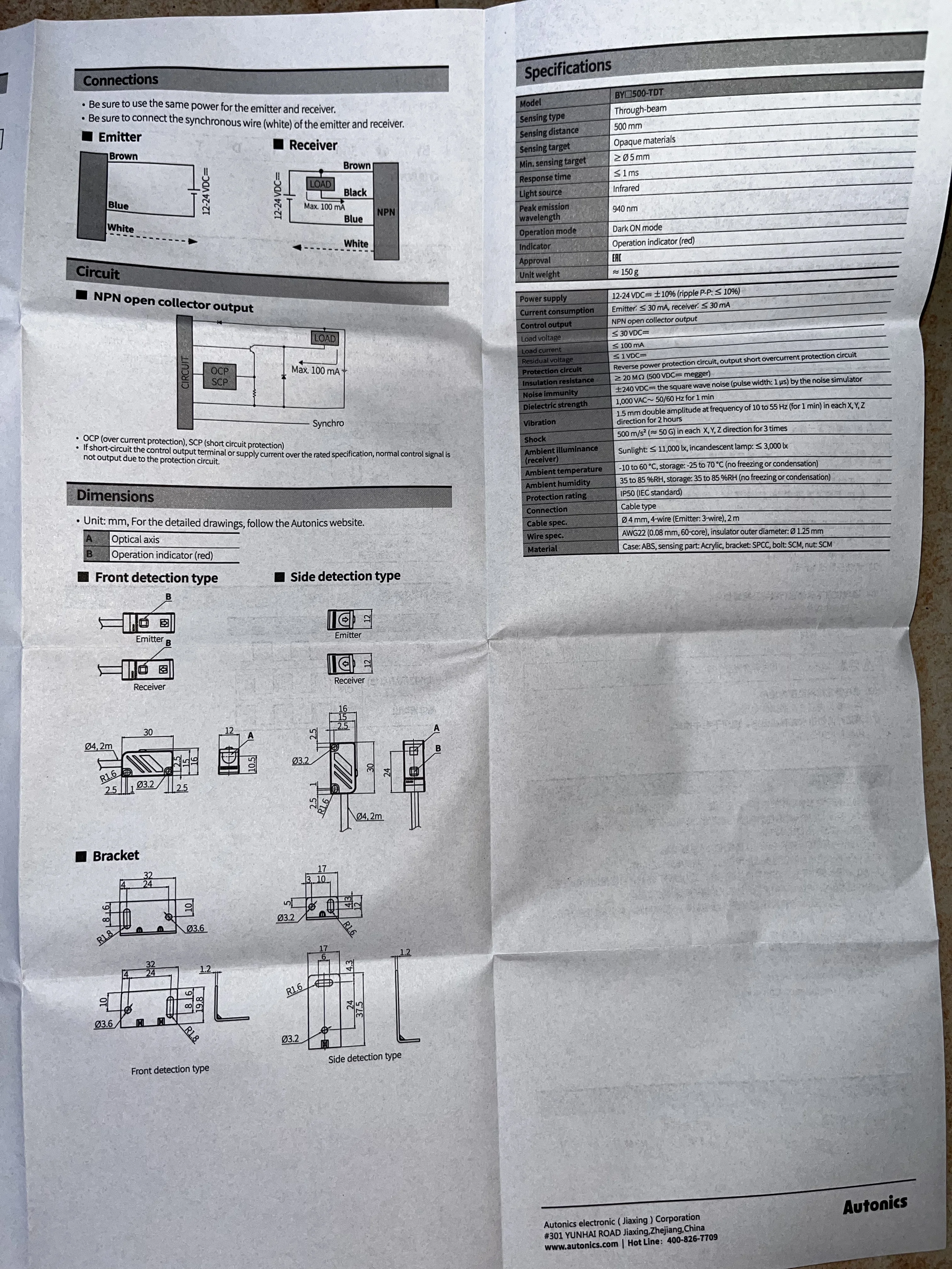 Imagem -02 - Sensor Fotográfico Autonics Original Novo