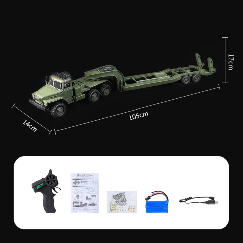 Full Scale Wpl B-36 B36 Rc Truck 1:16 Military Transport Vehicle Model Six Wheel Drive Climbing Off-road Remote Control Car Toy