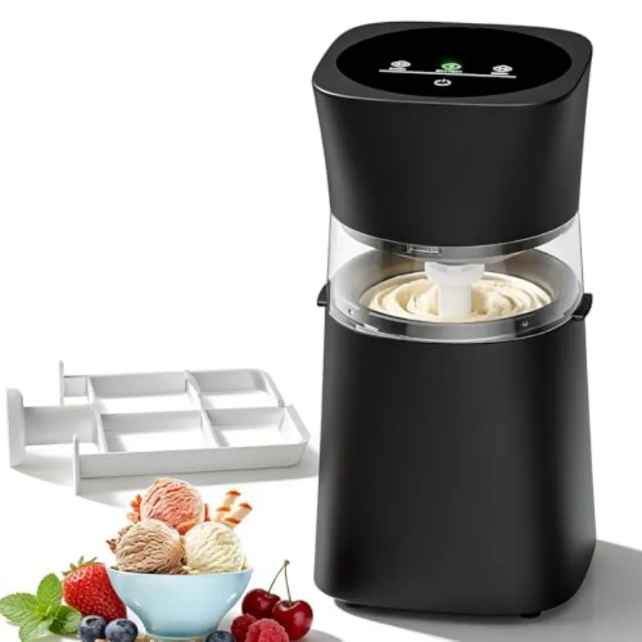

Перезаряжаемая электрическая машина для приготовления мороженого с предварительно охлажденной чашей для домашнего джелато и замороженного йогурта, быстрое замораживание за 20/30 минут, компактная