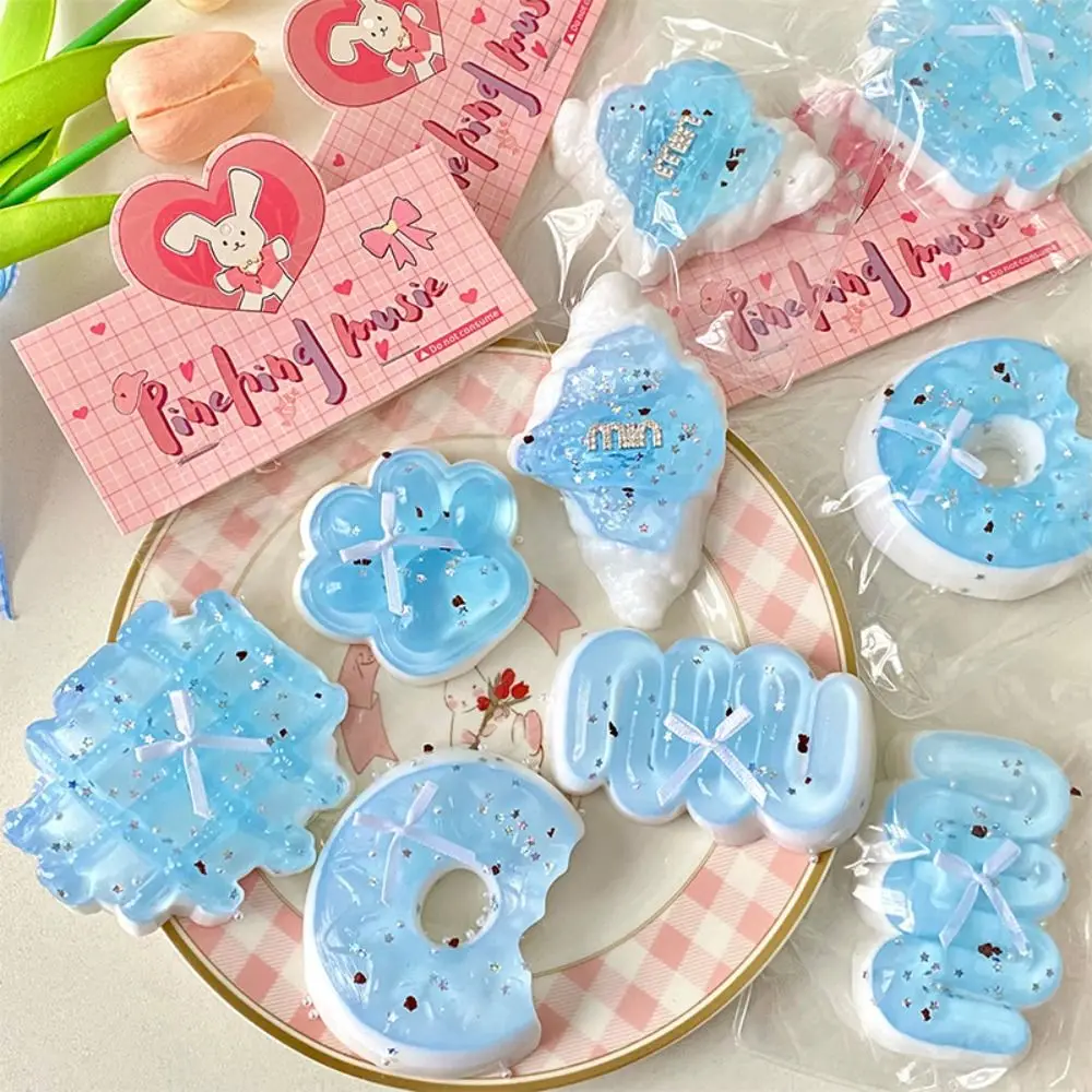 

Забавная игрушка для разминания кошачьей лапы, силиконовая игрушка ручной работы в виде пончика, 3D мягкая морская соль, круассан, щепотка, игрушка для детей