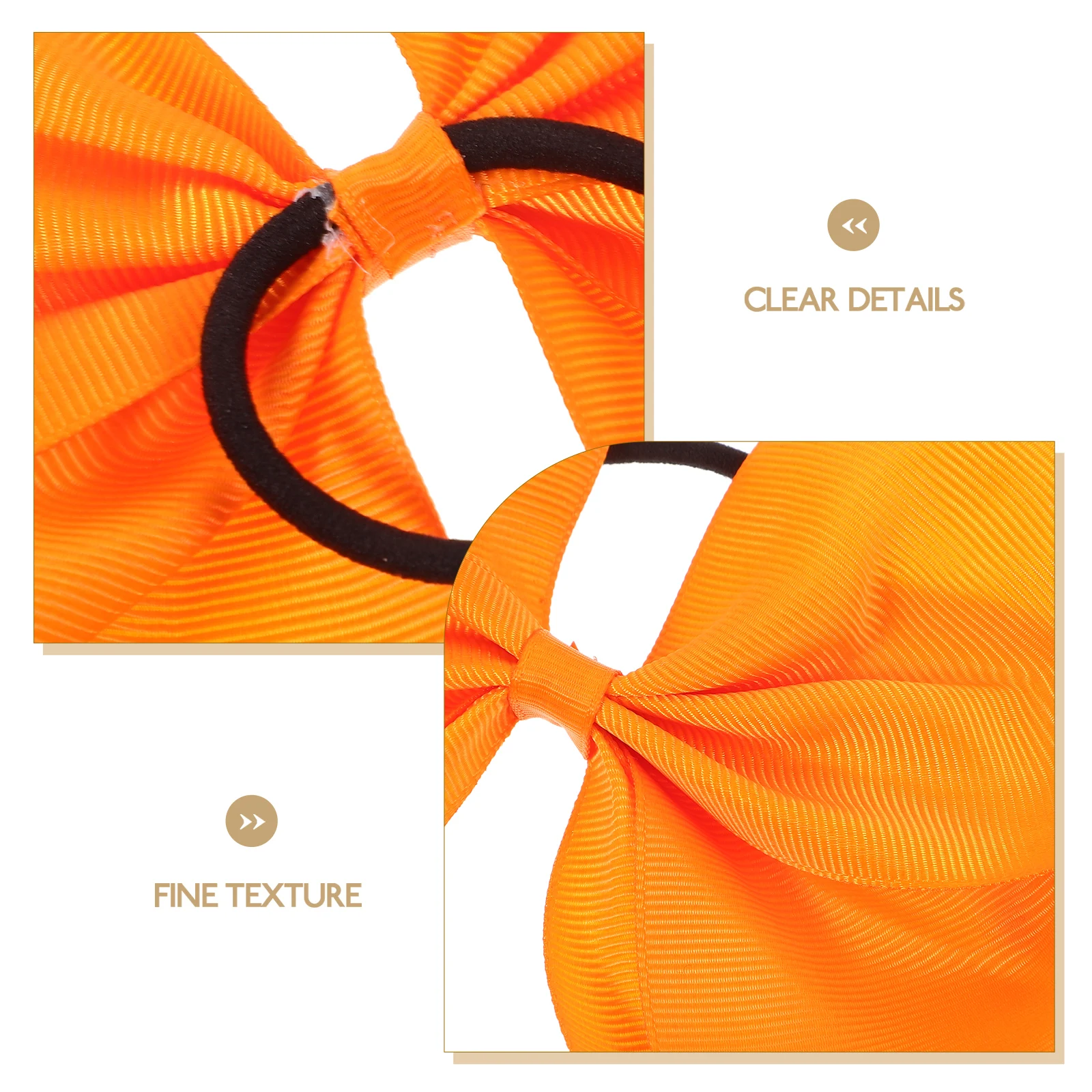 

10 шт., оранжевый бант для поддержки, аксессуары для волос, 8-дюймовые тканевые банты, повязка на голову, эластичные банты для танцев для девочек, банты для женщин, банты для болельщиков