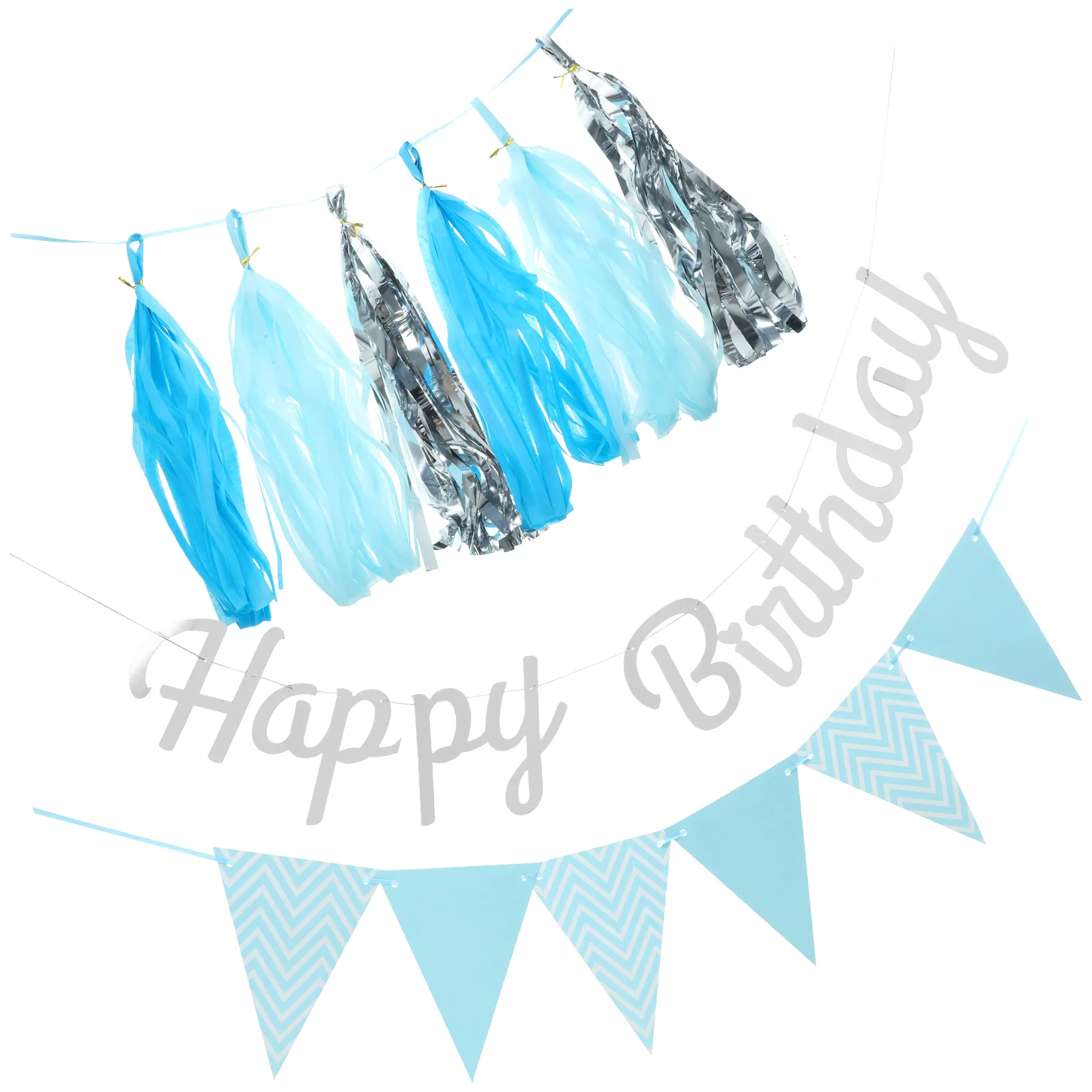 

1 set Birthday Banner Decoration Party Supplies Wall Ornament Glitter Hanging Bunting Diy Room Outdoor Decorations For