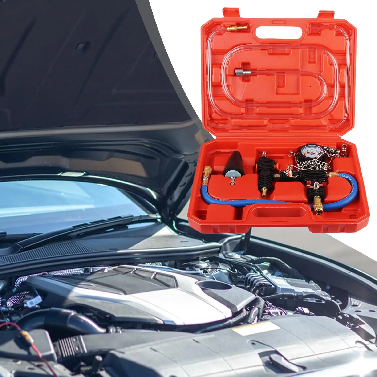 

Coolant Pressure Tester Cooling System Leak Detection Refill Tool Gauge Tester Leakage Detector For Garage Truck Vehicle Car