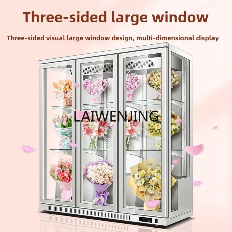 Special air-cooled three-door cold cake display cabinet for SGF flower fresh-keeping cabinet