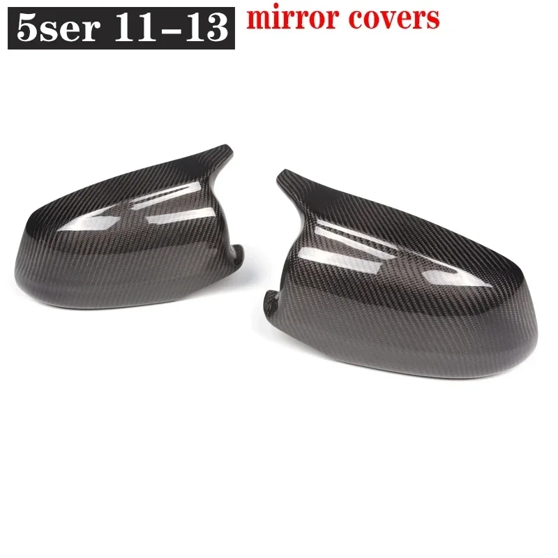 

For BMW 5 Series F10 F11 F18 525 530 Upgrade Shells Rearview Cap Real Carbon fiber rear view mirror case cover Car Accessories