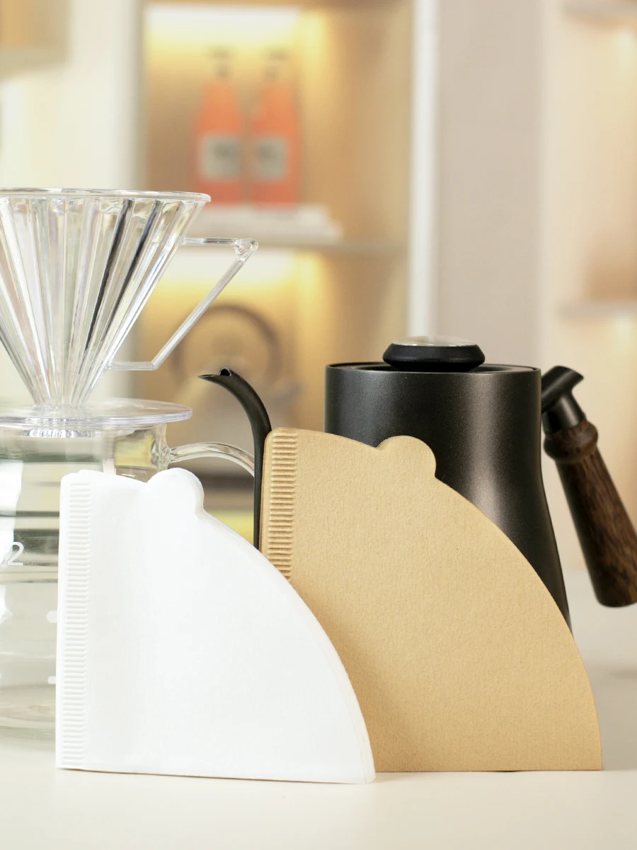 100er-Pack Kaffeefilterpapier - Größen 01, 02, Natürliches Papier-Kaffeefilterpapier, Auslaufsicher, Geeignet für Handgebrühten Kaffee – Detail 9