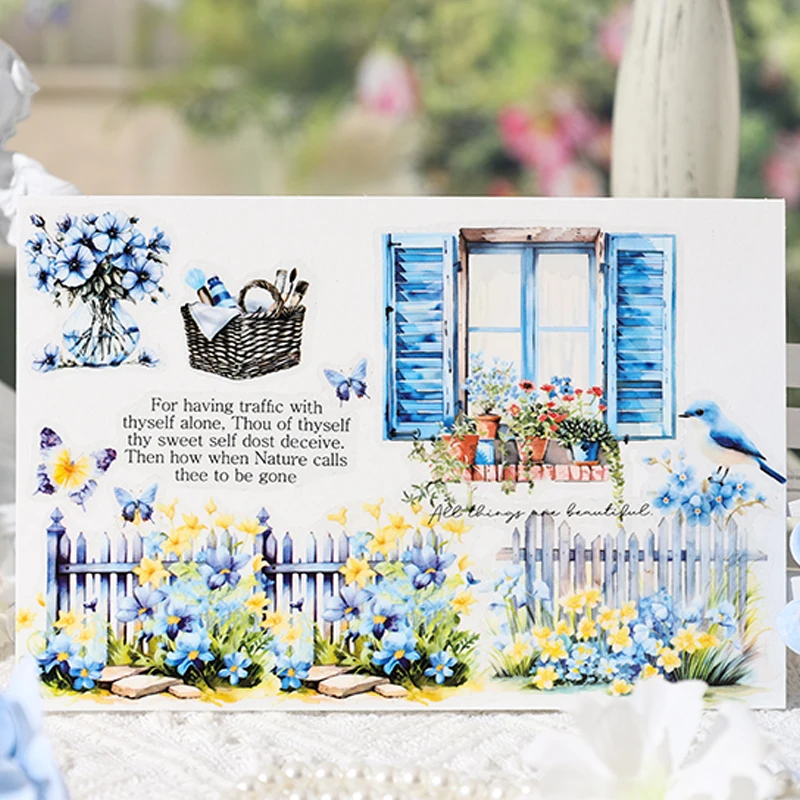 Mr Paper 20Pcs/bag Falling Flowers Garden Sticker Book Creative Material Stickers DIY Card Notebook Calendar