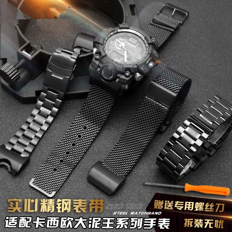 Đồng Hồ Nam Dây Thép Không Gỉ Dây Đeo Đồng Hồ Cho G-SHOCK Đồng Hồ Nam Lớn Bùn Vua Đổi GWG-1000-1A/A3/1A1 GB/GG Thay Thế dây Đeo Đồng Hồ Vòng Tay