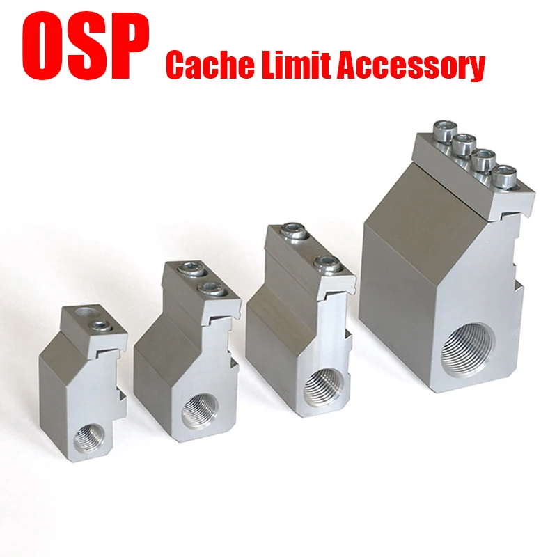 2PCS OSP-P16/25/32/40/50 가이드 레일 장착 액세서리가 있는 고속 기계식 로드리스 실린더 기계식 버퍼 제한