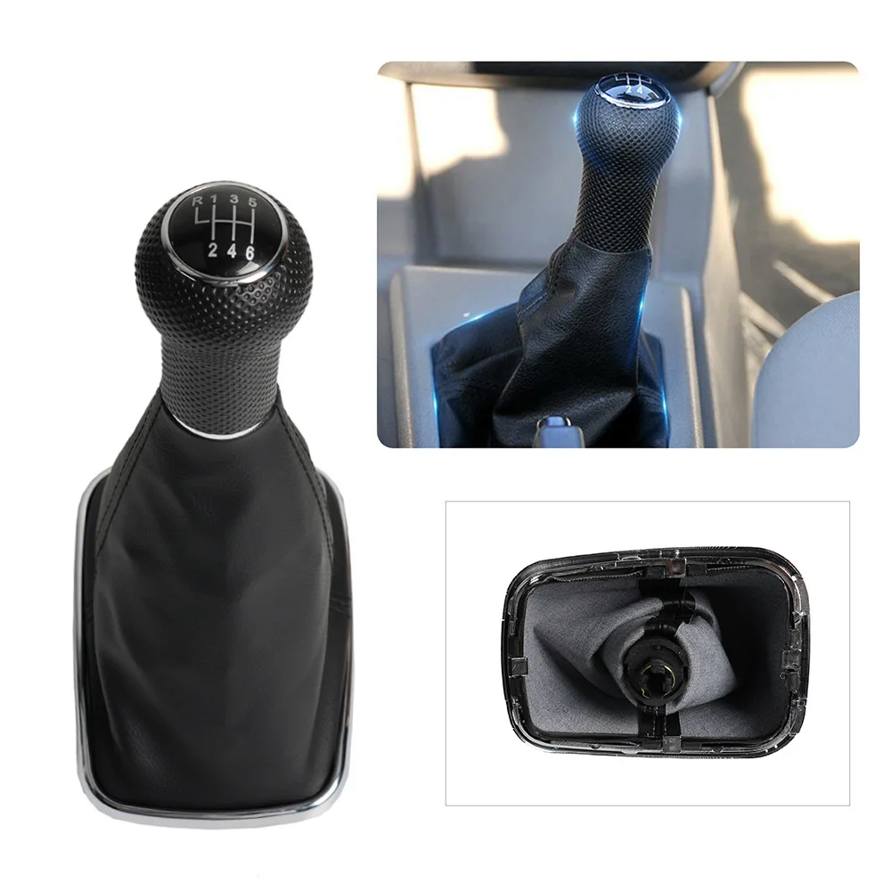 

5R 6R 5 6 Speed 12mm Car Leather Gear Shift Knob Gaiter Cover Lever Fit for Volkswagen VW MK4 Golf 4 IV GTI R32 Jetta Bora