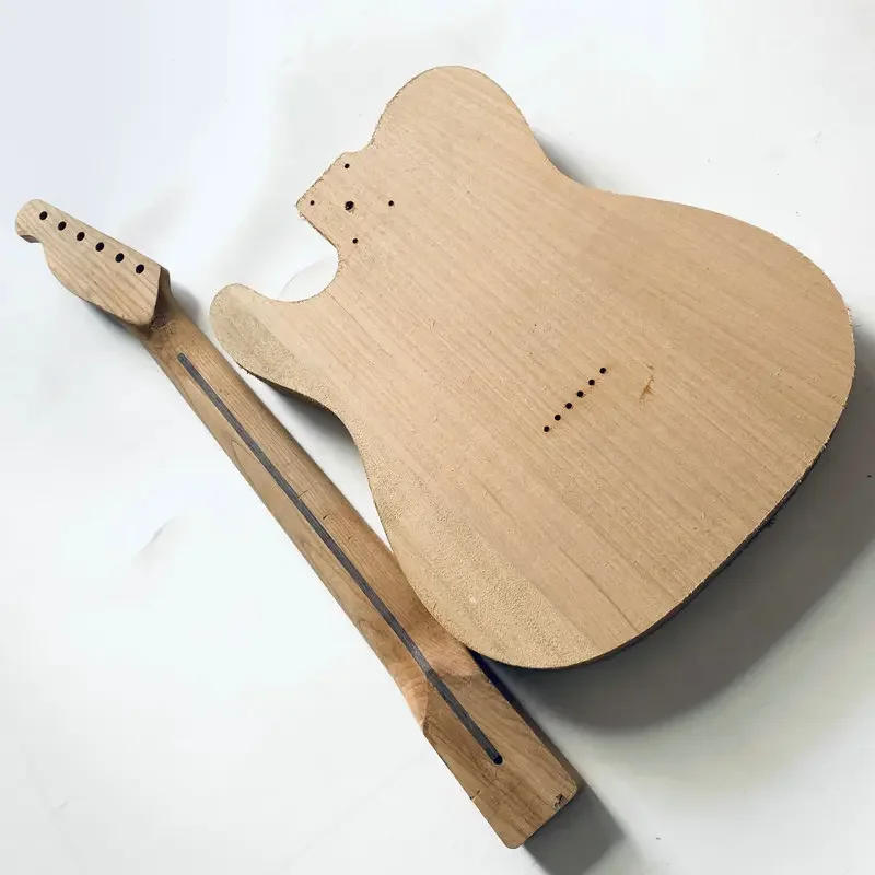 CN392CB392 TL Guitar Kits Solid Alder Body HH Pickups 21 Frets Roasted Maple Neck One Set for DIY Replace Surface Damages Dirty