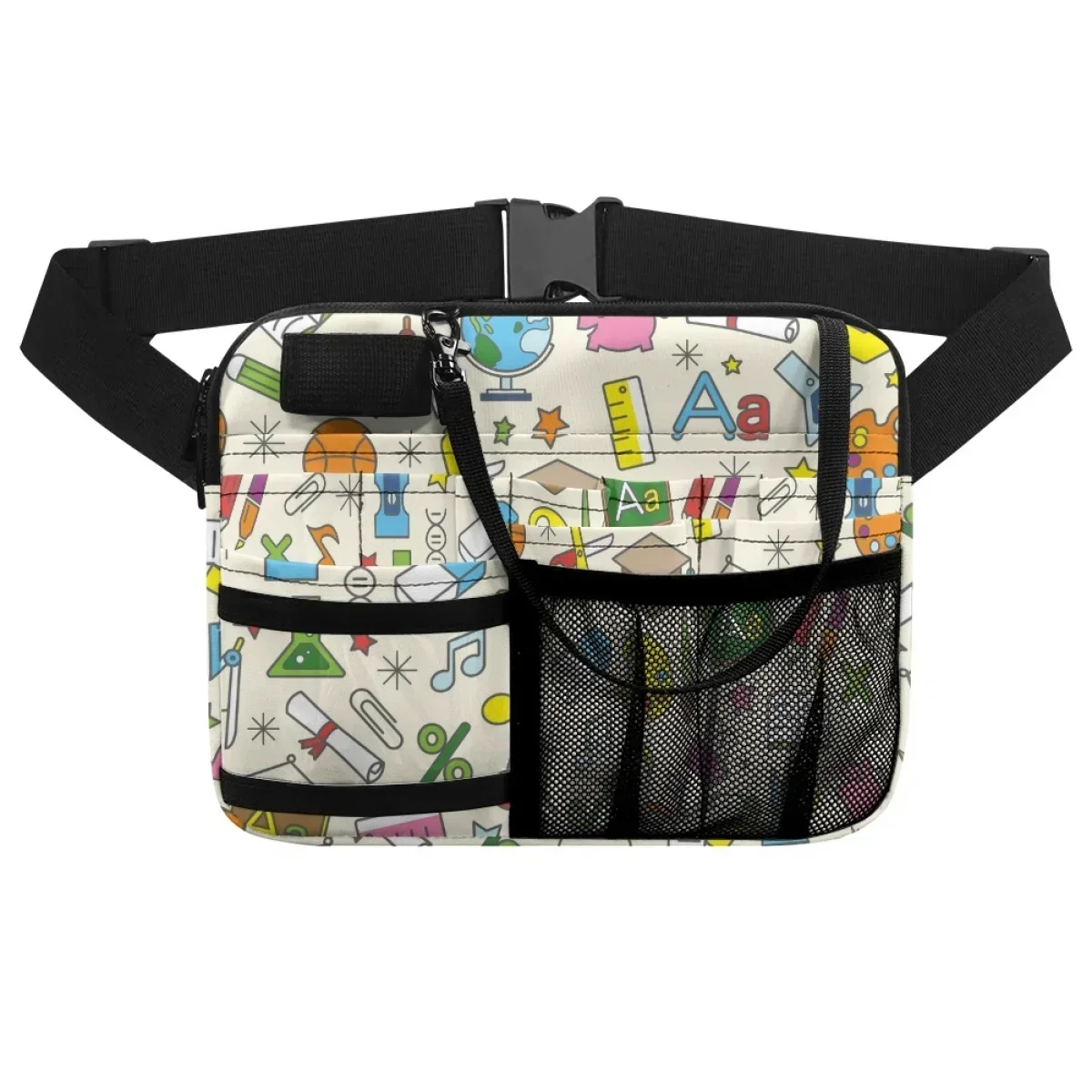 teacher-waist-bag-with-multi-pockets-cute-school-stationery-print-utility-fanny-pack-for-classroom-organization-adjustable-bel