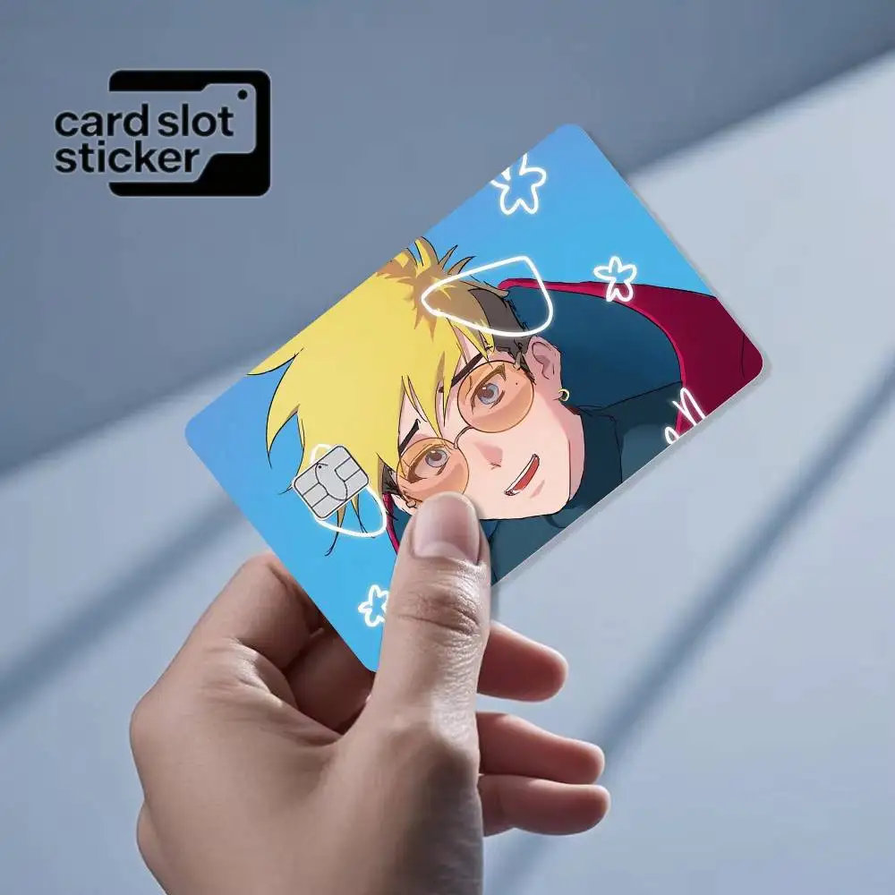Cartoon Trigun Stampede Vash  Credit Card HD Stickers Game Card Decal Small Chip Waterproof Sticker Gift