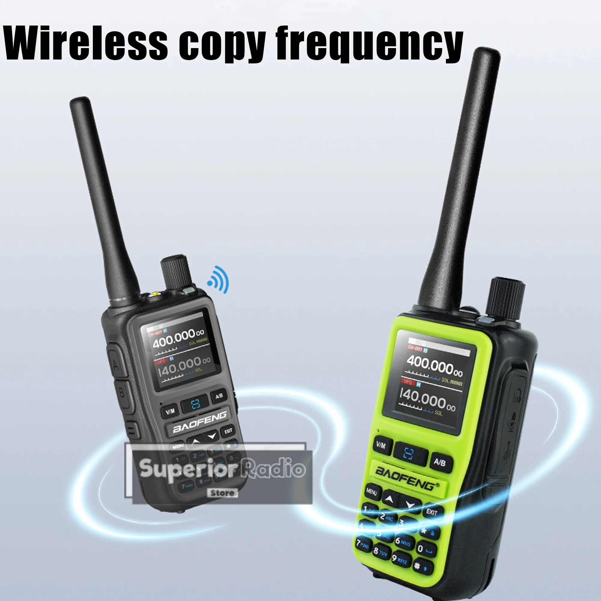 宝峰UV-5Rミニ無線機 Bluetooth APPプログラミング マルチバンド AM FM ワイヤレスコピー周波数 デュアルPTT Type-C 999チャンネル