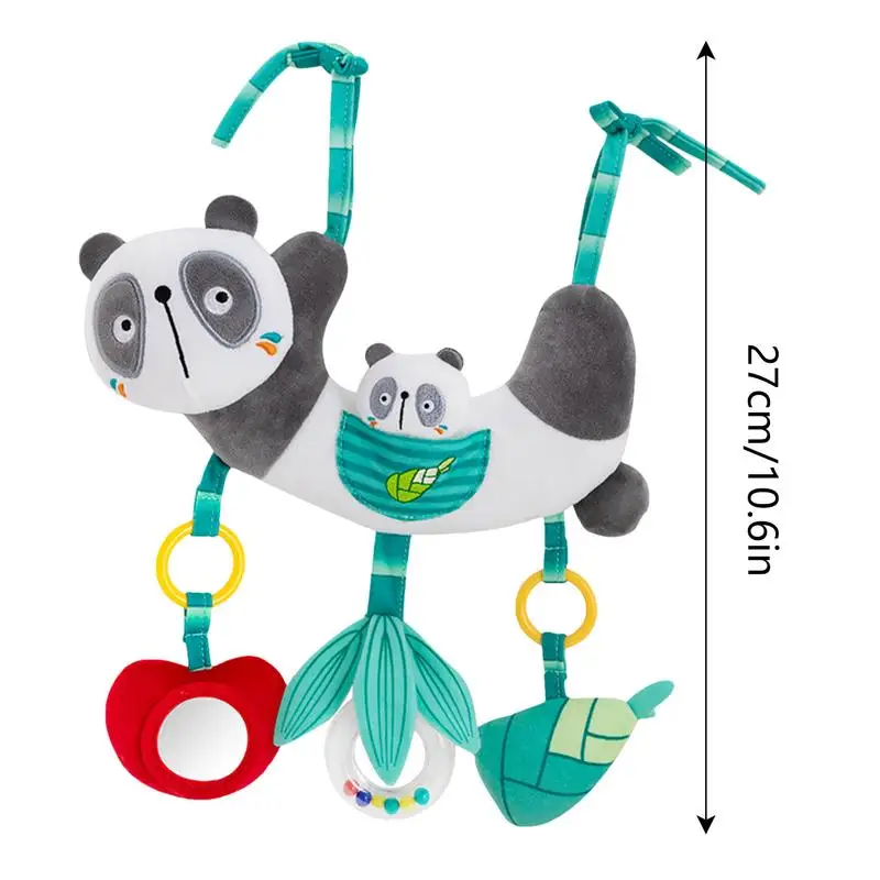 Animal Panda Rattle Teething Toy Montessori Preschool Learning Toy Newborn Crib Bed Bell Toddler Educational Car Seat Rattle toy