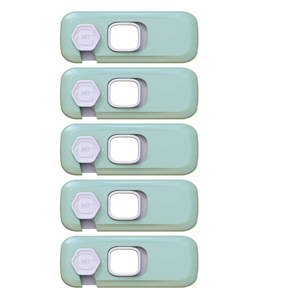 

5 Pcs Cabinet Child Safety Locks Anti-clip Hand Refrigerator Proof Door Abs Material Fridge