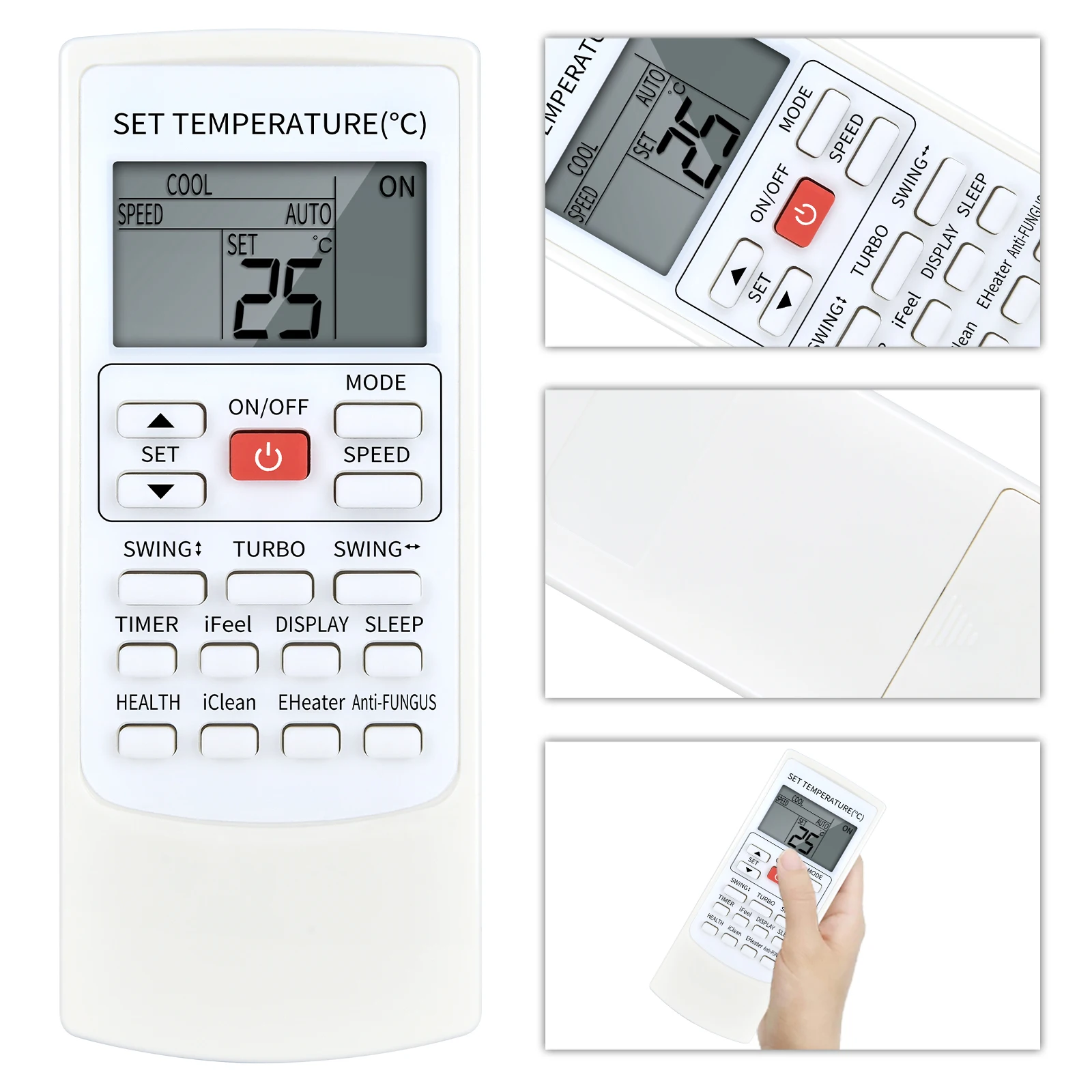 Nouveau YKR-H/502E Pour AUX m.com kia Climatiseur Télécommande ESC-RC-725