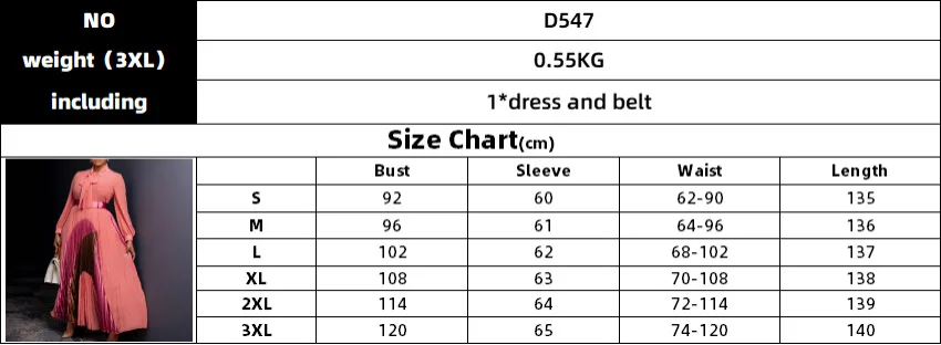 Elegant Women\'s Pleated Maxi Dress Autumn New Style Lace Up Pleated Long Sleeved Color Matching Fashion Birthday Wedding Guest