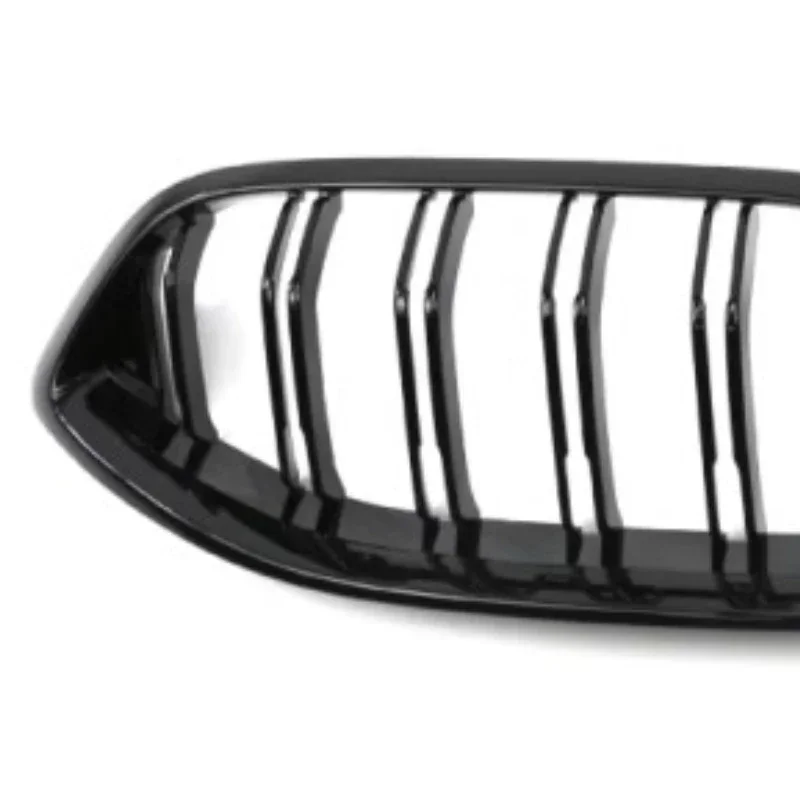 Gloss Black Double Line Grille for BMW 8 Series G15 G16 21-23 Modified M8 Style Radiator Grill Bumper Net Car Kit Accessories