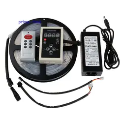 5M 6803 IC 30LED/M 5050 Digital Dream Color RGB LED Strip IP67 Waterproof 12V+ 133 Change RF Controller+12V 5A Power Supply