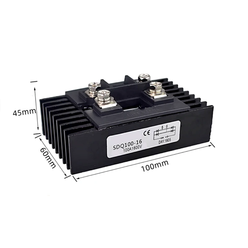 الأصلي الجديد 100A 1600V جسر مقوم ثلاثي الطور أحادي الطور مع المبرد SDS 100A SDQ 100A SDS100A-16 SDQ100A-16