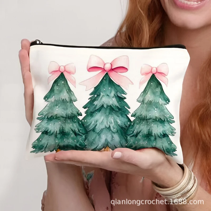 عيد الميلاد ماكياج المنظم سستة حقيبة مستحضرات التجميل أزياء بسيطة مقلمة بالجملة DIY ماكياج الحقيبة حقيبة ماكياج