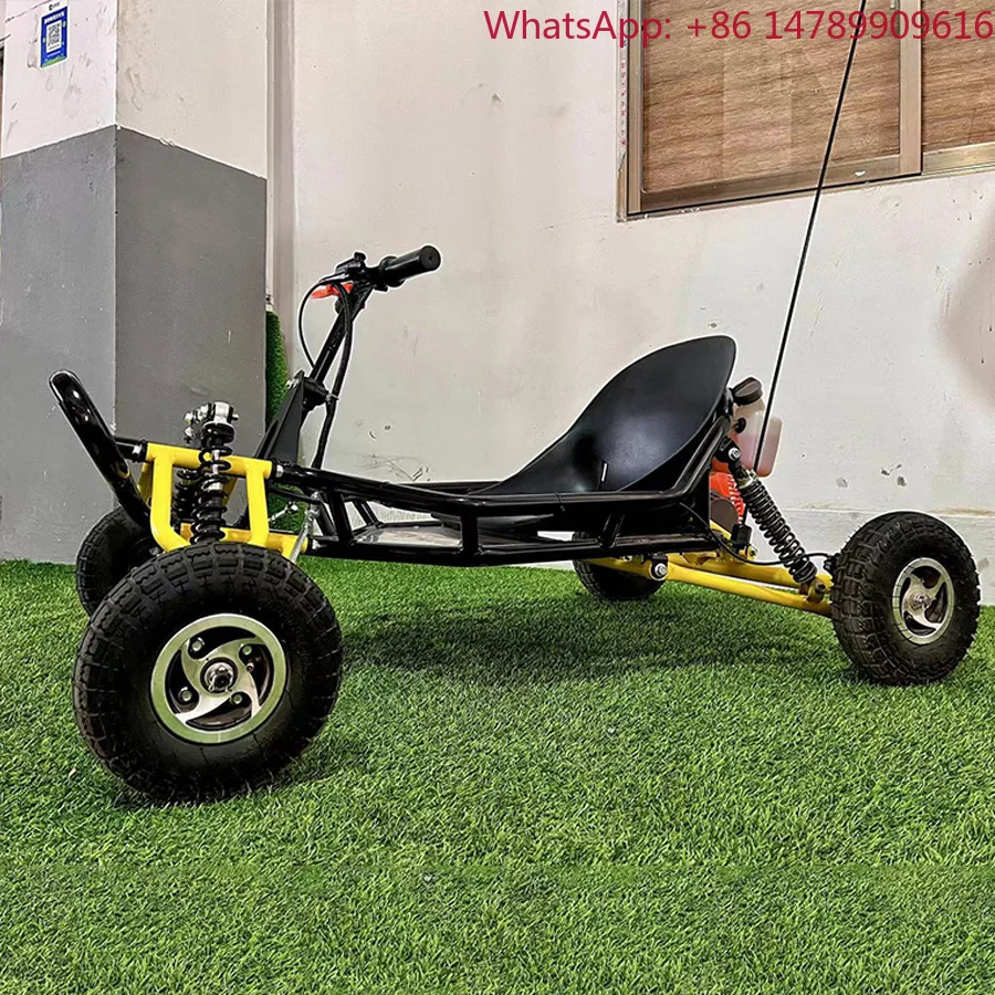 Mini Kart Infantil con Suspensión y Manillar, 49cc, para Deportes al Aire Libre, Kart de Cross, Kart para Adultos, Kart de Verano, Kart Deportivo para Exteriores