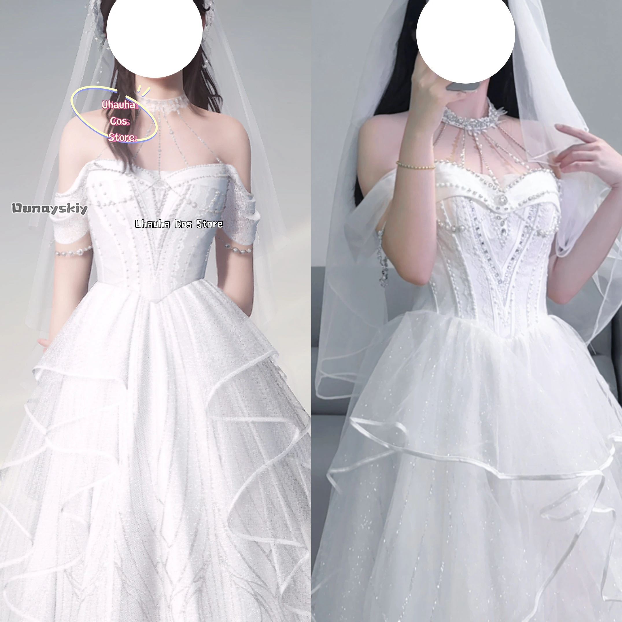 

Cosplay New Love And Deepspace Marriage Card Wedding Dress Master Control Wedding Attire Costume aBcUH@Lace Evening Halloween