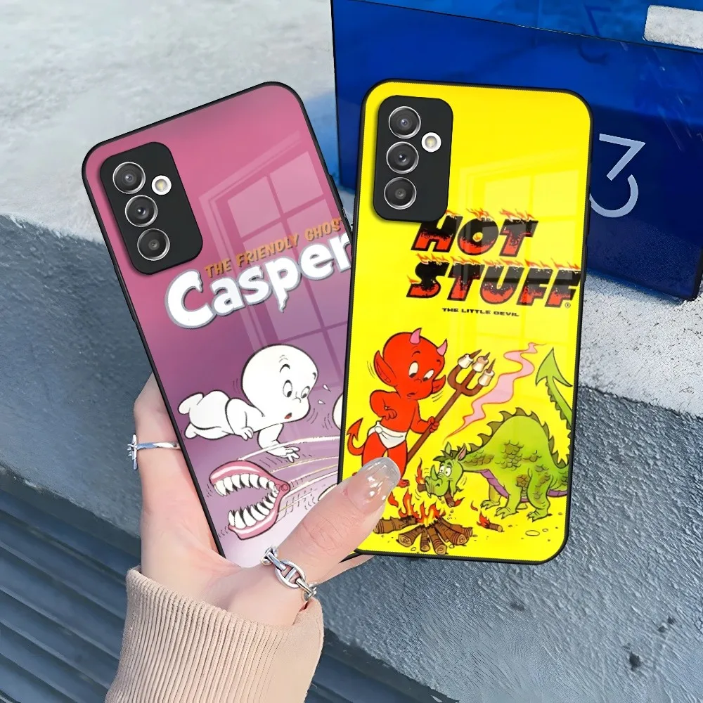 Casper the Friendly Ghost Phone Case for Samsung Galaxy S24 S23 S22 S21 S20 A24 A34 A54 A53 Note20 M54 Fe Ultra Plus Glass