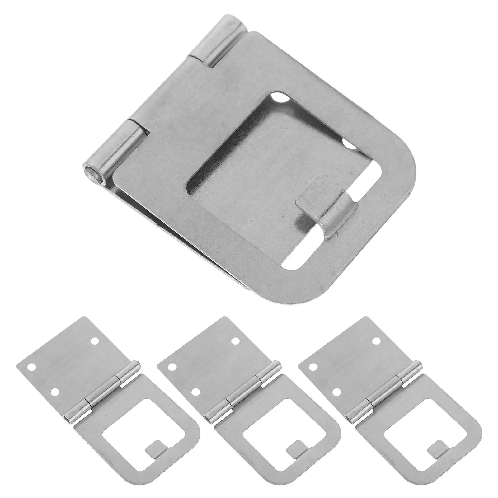 4Pcs Sliding Window Screen Hinge Stainless Steel Lock Catch Flat Hinge Leaf Patio Balcony Door Screen Lock Catch