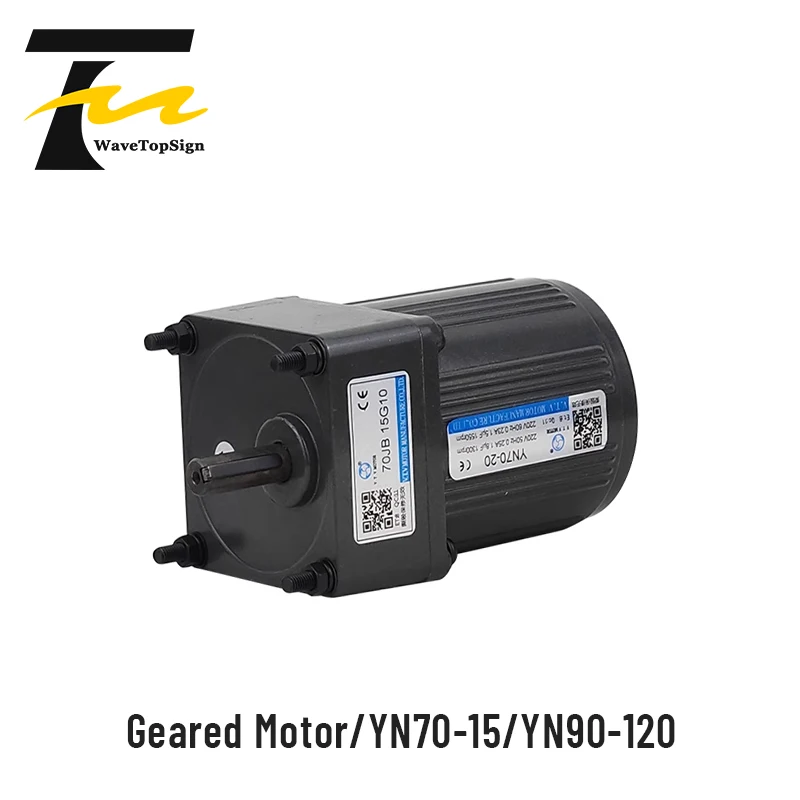 VTV Gear Motor 15W YN70-15/70JB20-50G10 40W YN90-120/90JB20-50G15 AC Speed Regulating Motor