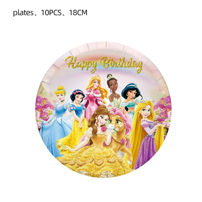 Disney Birthday Party New Table Cloth Princess Belle Snow White Tableware Paper Towels Decorative Party Supplies